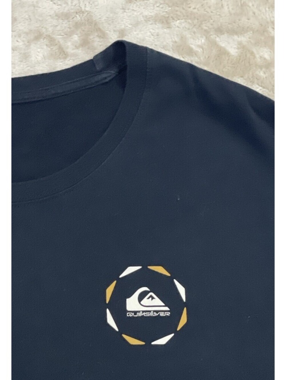 Quiksilver T-Shirt Black Mountain Wave Circle Logo Graphic Surf Skate Mens L - Picture 12 of 12